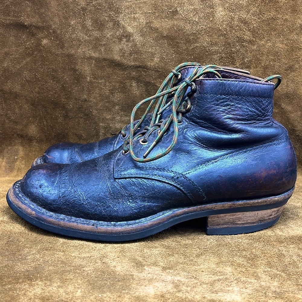 Vintage White’s Semi Dress Brownish Black Distressed Ankle Boots